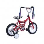 Wonder Wheels 12" Boy's or Girl's BMX Bicycle S-Type Frame EVA Tire No Brake Bike Kid's Bike - Red