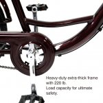 24" Adult Tricycle with Basket Dust Bag Lock & Bell for Men and Women RED