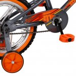 Mongoose Mongoose 16" Skid Single Speed Kids Training Wheel Sidewalk Bicycle, Gray/Orange