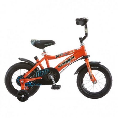 12" Schwinn Orange Grit Boys' Bike with Removable Push Handle