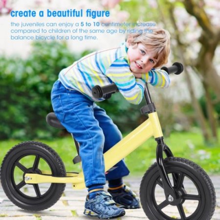 Mgaxyff Mgaxyff 12inch Kids Balance Bike Children No-pedal Traning Bicycle Wheel Carbon Steel Toddler Walking Bicycle for Boys & Girls Age 3-6