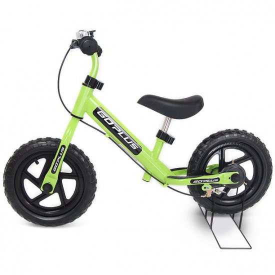 Costway Goplus 12\'\' Green Kids Balance Bike Children Boys & Girls with Brakes and Bell Exercise