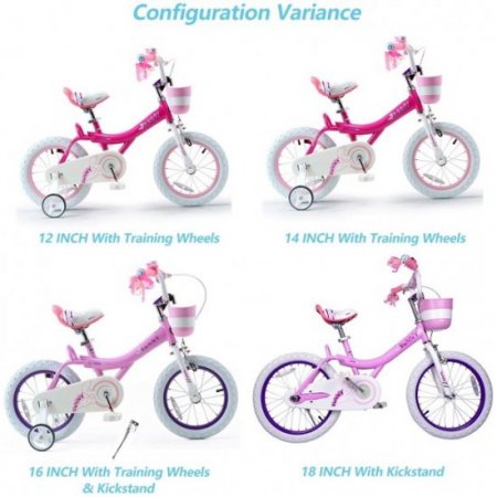 RoyalBaby Bunny Girl's Bike Pink 14 inch Kid's bicycle