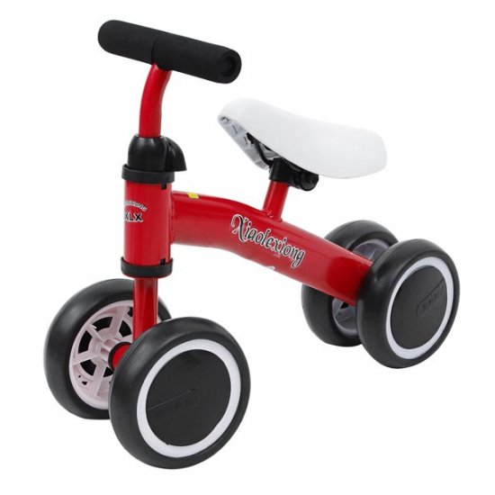 KUDOSALE Baby Balance Bike Bicycle Riding Toys for Kids 1-3 Year Old, No Pedal 4 Wheels Infant First Birthday Gift Children Walker Toddler Bike for 10-36 Months Boys Girls