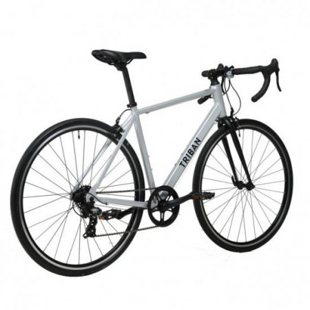 Decathlon Triban Abyss RC100, Aluminum Road Bike, 700c, Silver, M