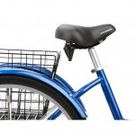 Schwinn Meridian Adult Tricycle, 26-inch wheels, rear storage basket, Blue