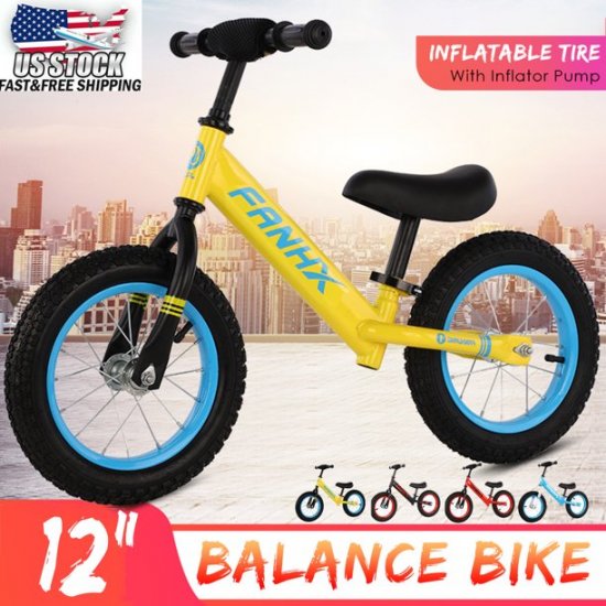 Generic 12\'\' Kids Balance Bike Walking Balance Training for Toddlers 2-5 Years Old Children