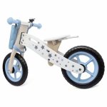 Cribun Balance Bike - Wooden Balance Bike | Sustainable and Eco-Friendly | Adjustable Riding Balance Toy for Kids and Toddlers Wooden Toys: Wooden Balance Bike Star Model With Bag/Bell Blue