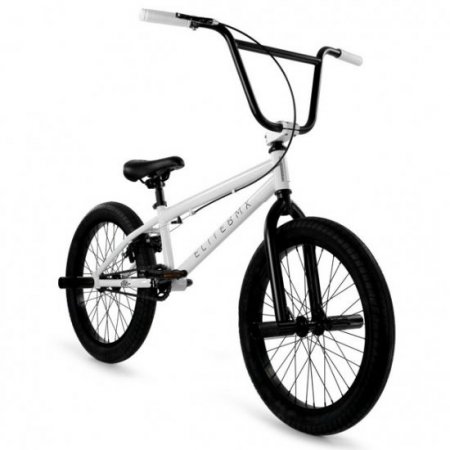 Elite 20" BMX Stealth Bicycle Freestyle Bike 1 Piece Crank White NEW 2021