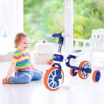 XJD XJD 3 in 1 Baby Balance Bike for 2-4 Years Old Boys Girls Tricycle for Toddler First Bike Infant 4 Wheel Balance Bicycle with Adjustable Seat Detachable Pedal and Training Wheel Birthday Gift