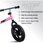 Stmax Pink Balance Bike 12" for Girls