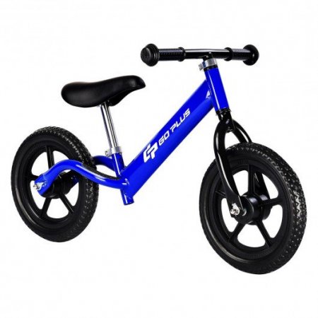 Apontus Black/Pink/Blue 12" Balance Kids No-Pedal Learning Bicycle -Blue