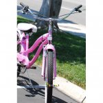 Micargi ROVER 7 Speed 26" Beach Cruiser Shimano TX-35 7 Speed V-Brake Stainless Steel Spokes One Piece Crank Alloy Pink Rims 36H With Fender Color: Pink