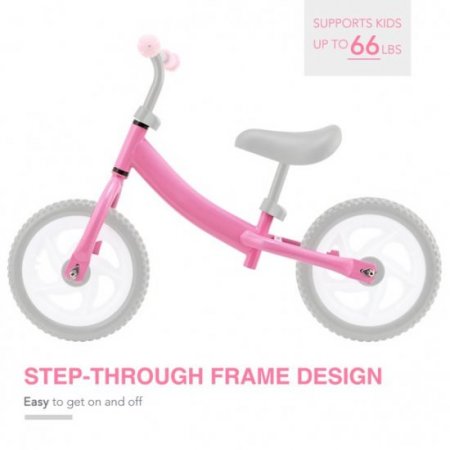 Viribus Viribus Pink Kids Balance Bike & Toddler Scooter Bicycle with EVA Foam Tires, Boys and Girls 2 to 5 Years Old