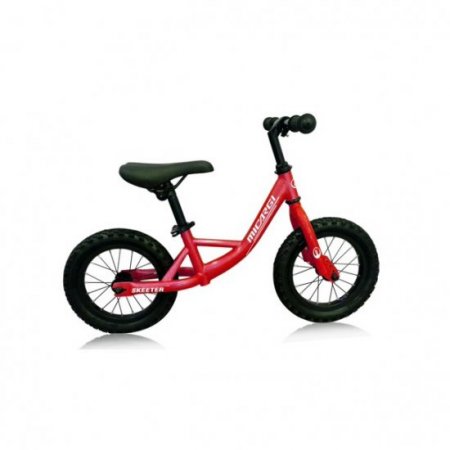 Micargi 12" Push Bikes Steel Frame Air Tire Grip Children Balance Bicycle, Color: Frame Red, Wheel Black