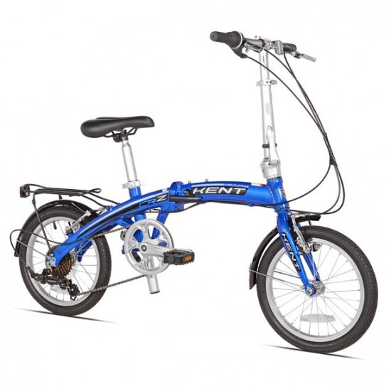 Kent 16\" CRZ Aluminum Folding Commuter Bike, Blue