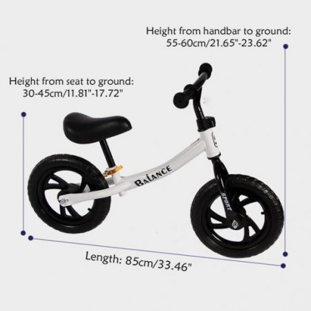 KUDOSALE 3 Colors Children Balance Bike Walking Balance Training For Toddlers 3-6 Years Old 12