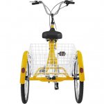 BestEquip 24"Adult Tricycle 3-Wheel 1 Speed Bicycle Trike Cruiser w/Tools & Lock