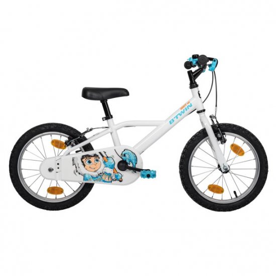 Decathlon - Btwin 100, Frosty Blue Hybrid Bike, 16\", Kids 3\'7\" to 4\'0\"