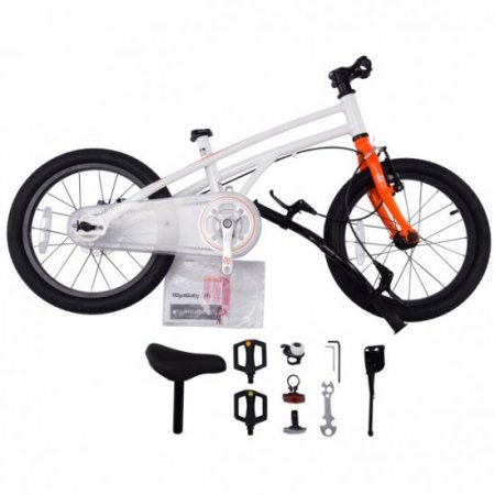 Royalbaby RoyalBaby H2 Super Light Alloy 16 Inch Kids Bicycle Age 4 - 6, White and Orange