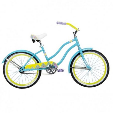 Huffy 20" Good Vibrations Girls' Cruiser Bike, Blue and Yellow