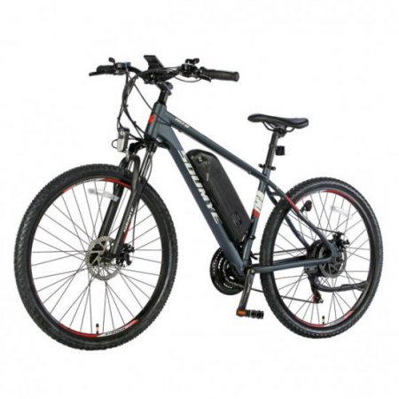 Soumye Electric Bike 27.5" Electric Mountain Bike 350W Adults Ebike Electric Commuter Bike, Electric Bicycle with Removable 10.4Ah Battery, Professional Shimano 21 Speed- Gray / Orange