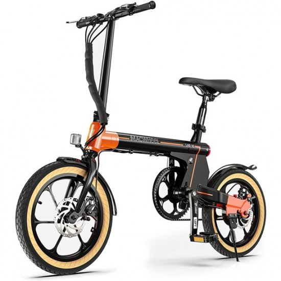 Macwheel 16\" Electric Folding Bike Top Speed 15.5mph Commuter Bicycle for People Aged 14 to 65 | LNE-16