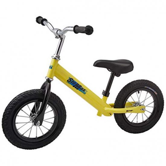 Stmax 12\" Balance Bike Yellow No Pedal Bicycle Kids Girls Boys Foam Tire