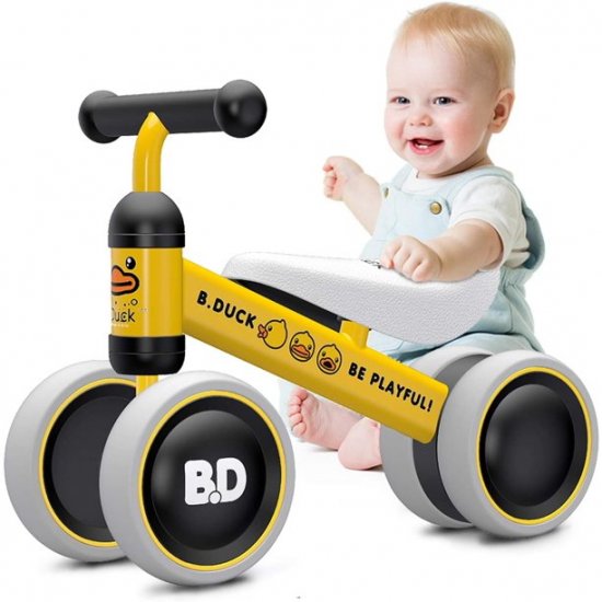 Ancaixin Baby Balance Bikes 10-24 Month Children Walker | Toys for 1 Year Old Boys Girls | No Pedal Infant 4 Wheels Toddler Bicycle | Best First Birthday New Year Holiday