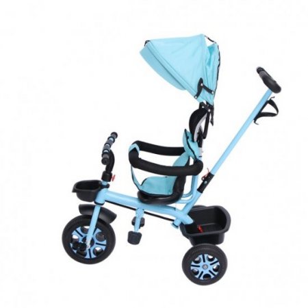 Kids Trike, Vingtank Children Trike Bike Tricycle 4 in1 Baby Kids Trike Girls Boys Push Along Tricycle Toddlers 3-Wheel Pedal Bike - Blue 31"X 18 "X 38"