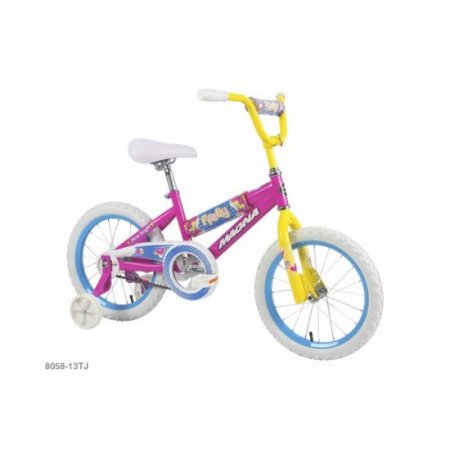 16" Magna Girls Firefly Bike with Handlebar Pad and Adjustable Training Wheels