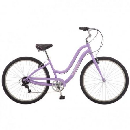 Schwinn Brookline cruiser bike, 27.5-inch wheels, 7 speeds, womens, purple