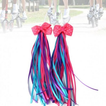 Hemoton HEMOTON A Pair of Children Bike Streamers Handlebar Ribbon Kids Scooter Tassels (Type C)