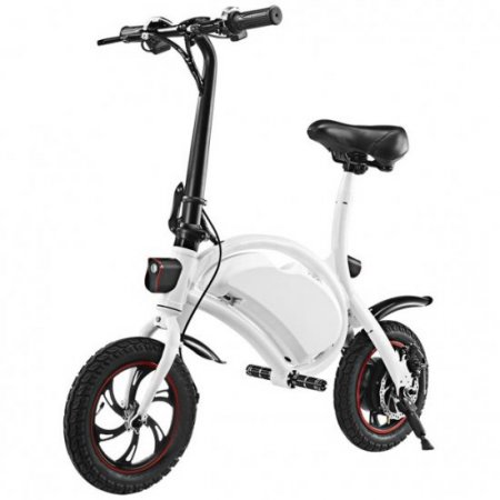 12'' 350W Motor Folding Electric Commuter Bicycle Electric Ebike Scooter with 15 Mile Range, 36V 6ah Lithium Battery & Dual-Disc Brakes, LED Light