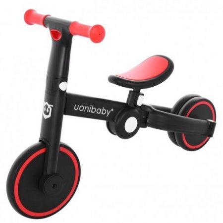 Yotoy Uonibaby-t801 Five-In-One Bicycle Tricycle With Push Rod Red