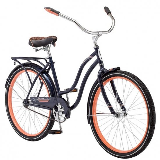 Schwinn Baywood Bicycle-Color:Navy blue,Size:26\",Style:Women\'s Cruiser