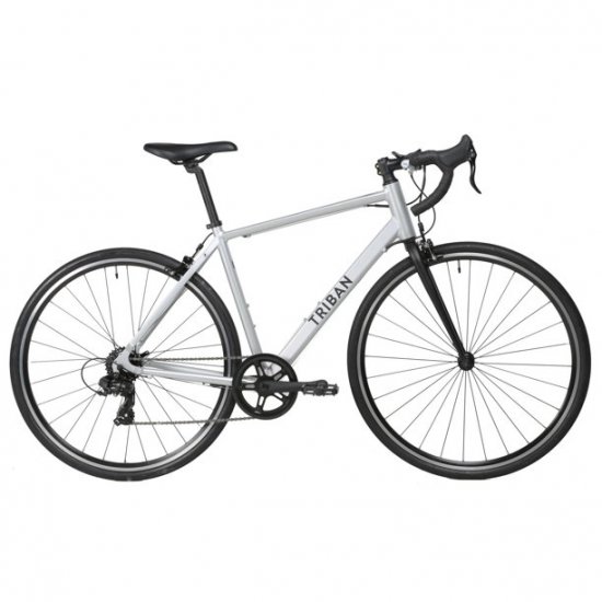 Decathlon Triban Abyss RC100, Aluminum Road Bike, 700c, Silver, M