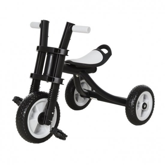 Qaba Kids Ride-On Cycling Tricycle with a Chic Timeless Design Color & a Safety & Comfortable EVA Foam Seat, Black