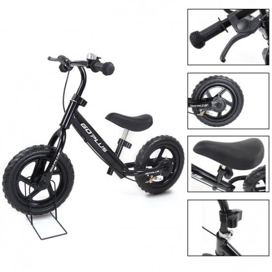 Apontus 12\" Four Colors Kids Balance Bike Scooter with Brakes and Bell