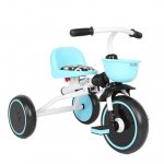 TIMMIS Kid's Foldable Tricycle Adjustable Seat Storage Box for 2-5 Age Blue