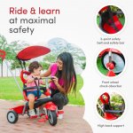 smarTrike Zoom 4 in 1 Baby Toddler Trike Tricycle Toy for 15 to 36 Months, Red