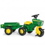 John Deere 052769 3 Wheel Tractor with Trailer