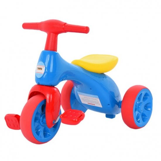 Hjcommed Cartoon Baby Balance Bike, Tricycle with Storage Box, Indoor Outdoor, 2-4 Age Blue