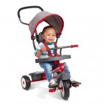 Radio Flyer Radio Flyer, 4-in-1 Stroll 'n Trike with Activity Tray, Red & Gray