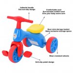 Hjcommed Cartoon Baby Balance Bike, Tricycle with Storage Box, Indoor Outdoor, 2-4 Age Blue