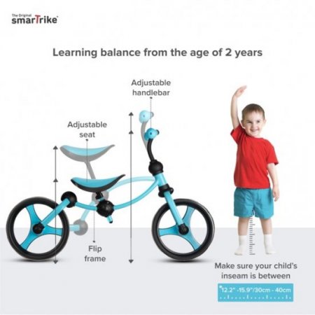 smarTrike smarTrike Running Bike, 2-in-1 Balance Bike, 2 years+ - Blue