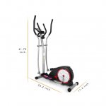 Elliptical Machine Elliptical Space Walker Exercise Bike Magnetic Control with LCD Monitor for Home Use Office Fitness Workout Machine