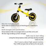 Stmax 10" Balance Bike no Pedal with Adjustable Handlebar and Seat Yellow