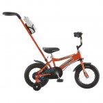 12" Schwinn Orange Grit Boys' Bike with Removable Push Handle