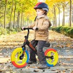 KUDOSALE 12" Kids Balance Bike Walking Balance Training for Toddlers Ages 2-6 Years Old, Carbon Steel Bicycle Outdoors Sports